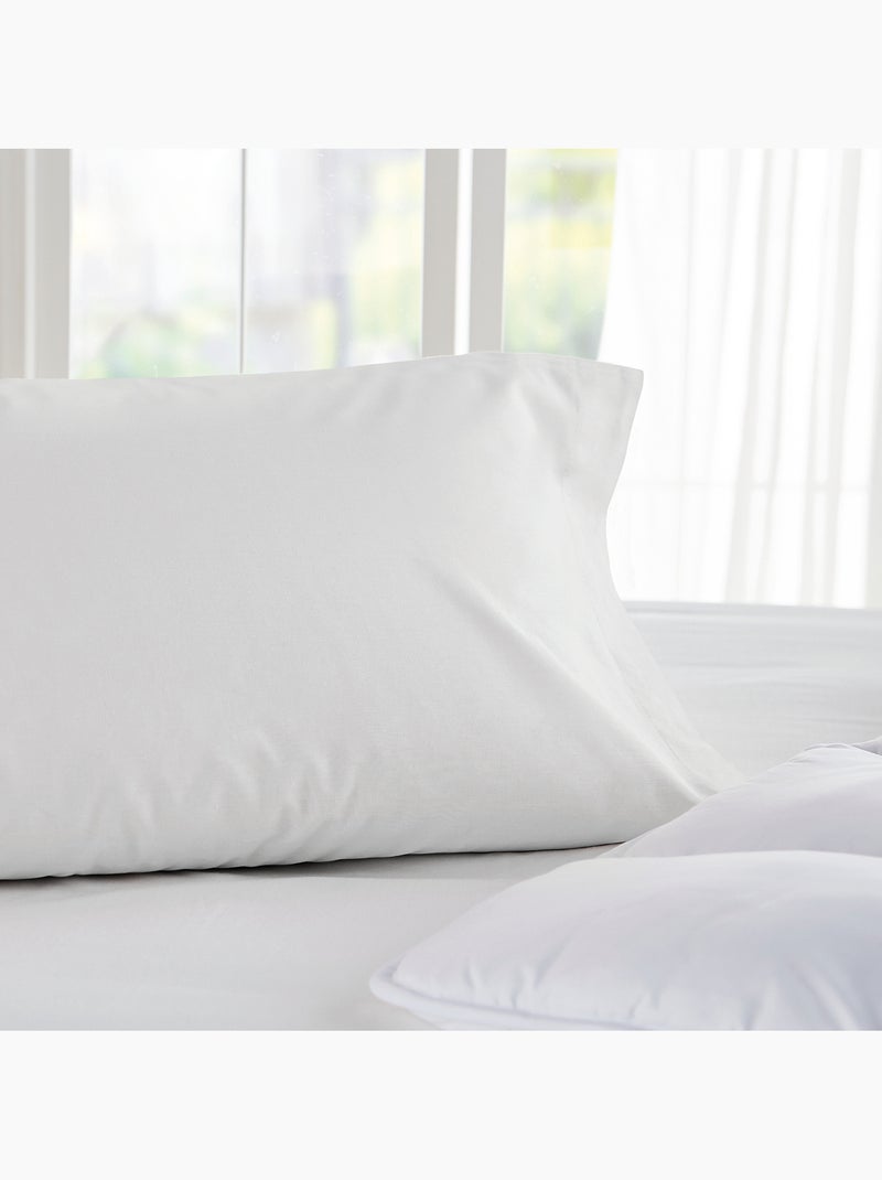 Pack de 2 fundas de almohada 100% algodón Blanco - Kiabi