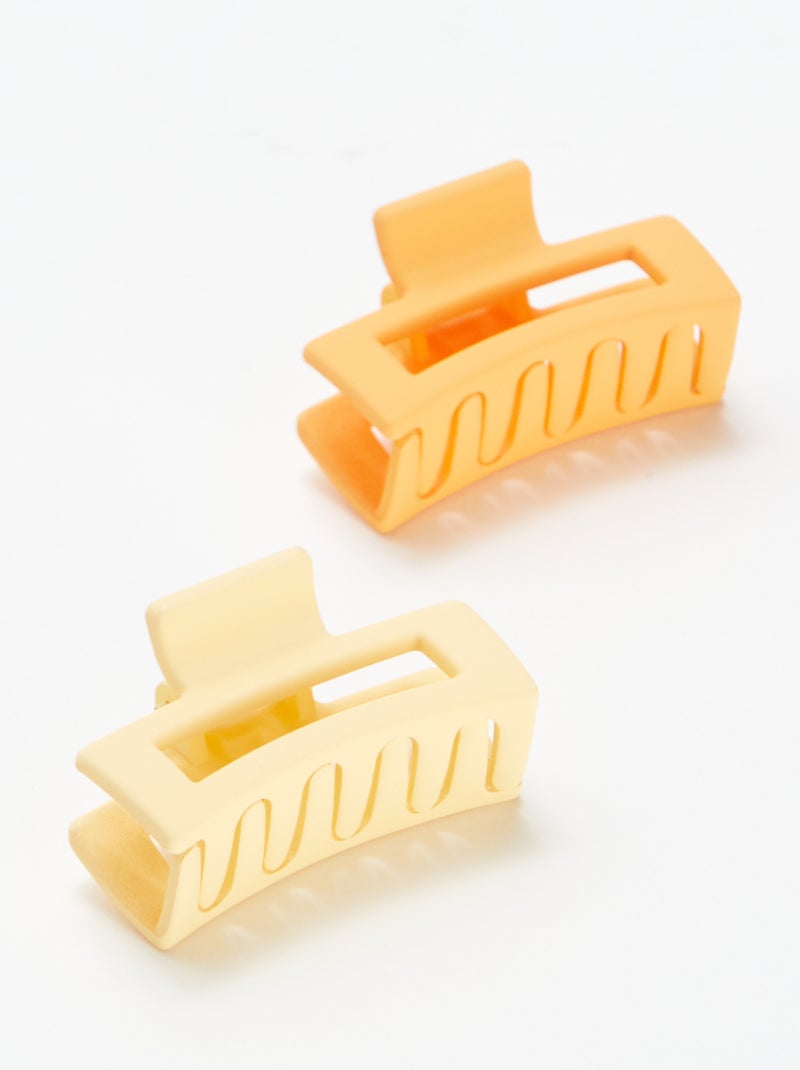 Pack de 2 gomas + 2 pinzas AMARILLO - Kiabi