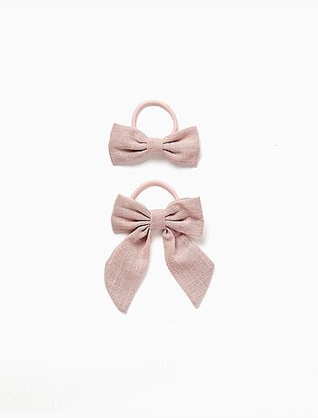Pack de 2 gomas de pelo con lazos