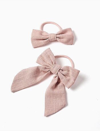 Pack de 2 gomas de pelo con lazos