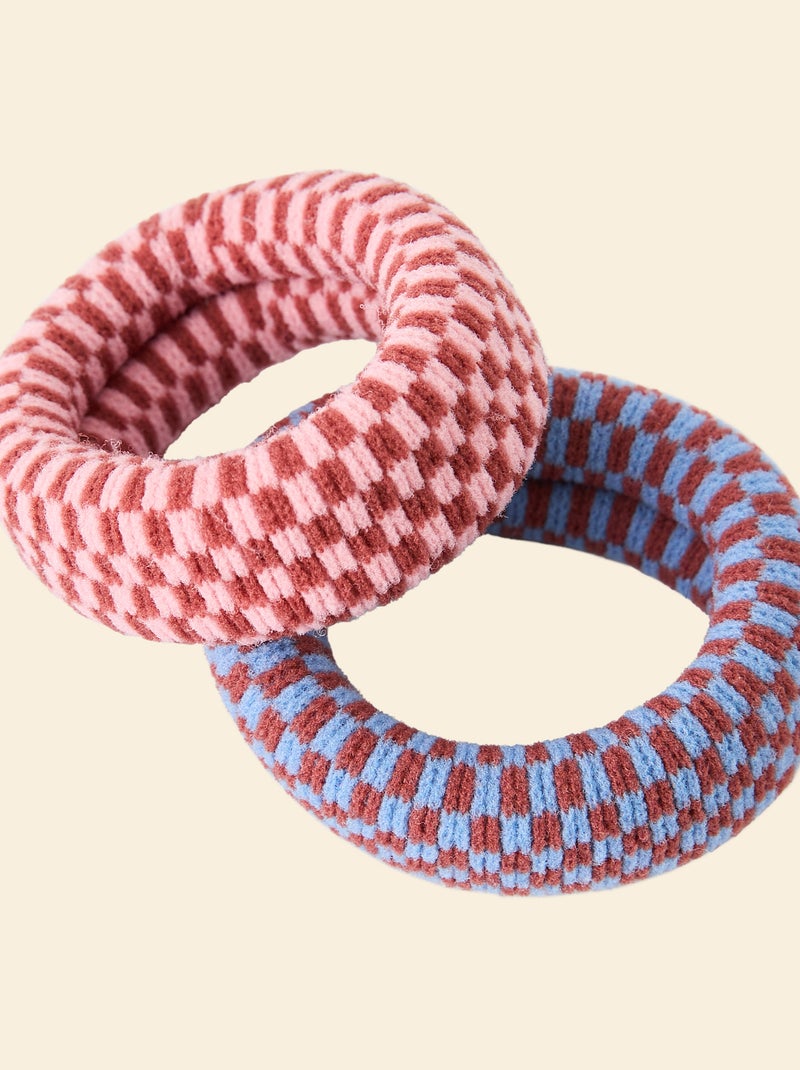 Pack de 2 gomas para el pelo (ekstract) Marron - Kiabi