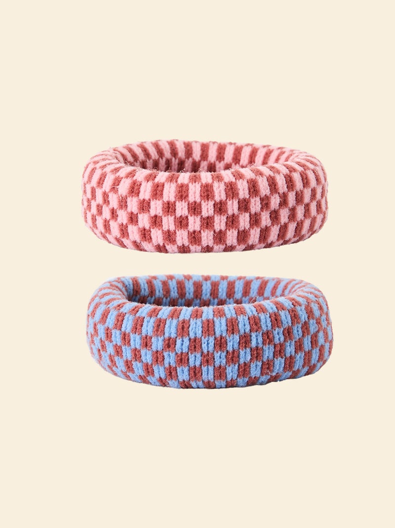Pack de 2 gomas para el pelo (ekstract) Marron - Kiabi