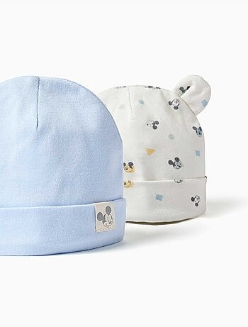 Pack de 2 gorros de algodón con motivo de Mickey