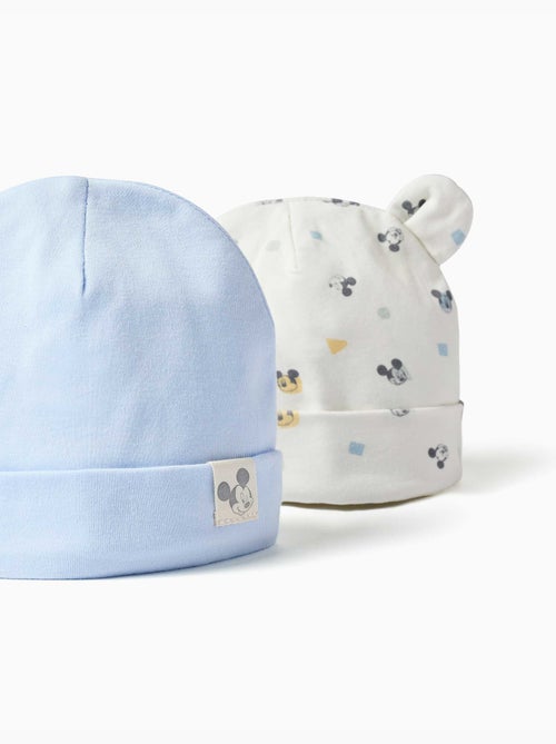Pack de 2 gorros de algodón con motivo de Mickey - Kiabi