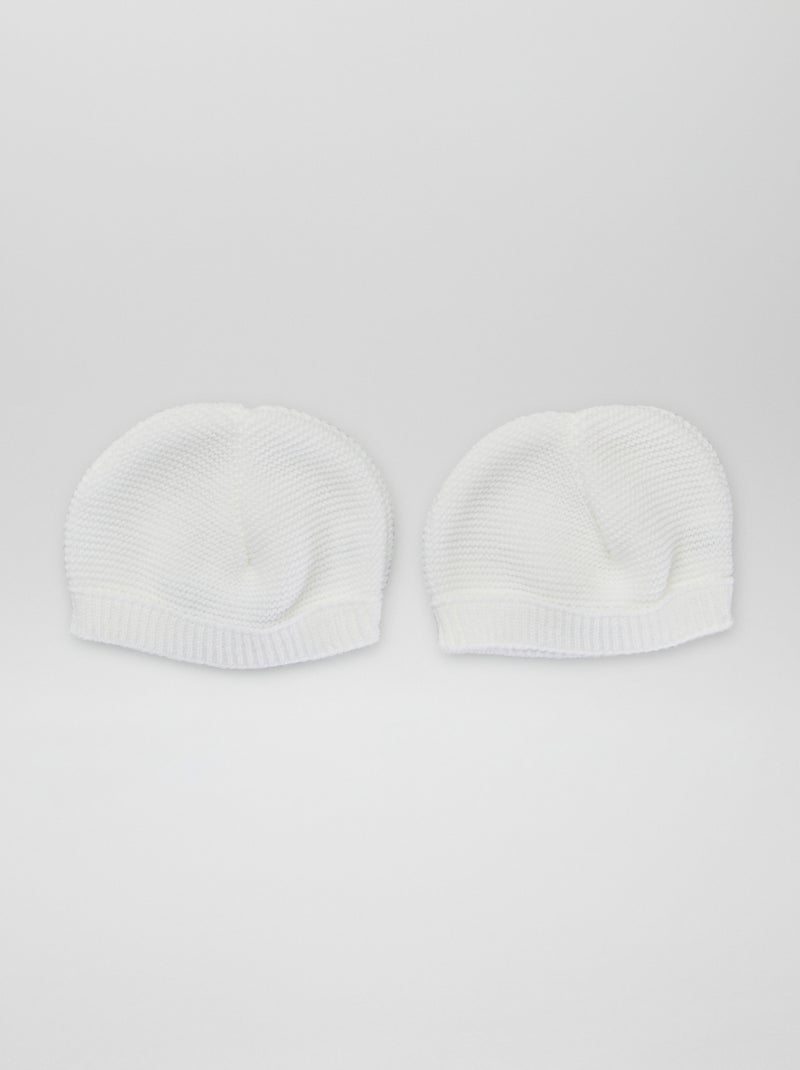 Pack de 2 gorros 'Manufacture de Layette' - Fabricado en Francia blanco - Kiabi