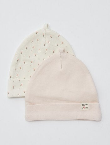 Pack de 2 gorros recién nacido