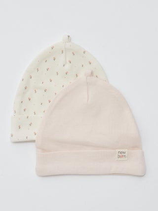 Pack de 2 gorros recién nacido