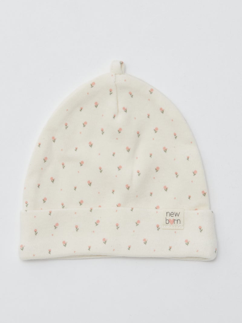 Pack de 2 gorros recién nacido BEIGE - Kiabi