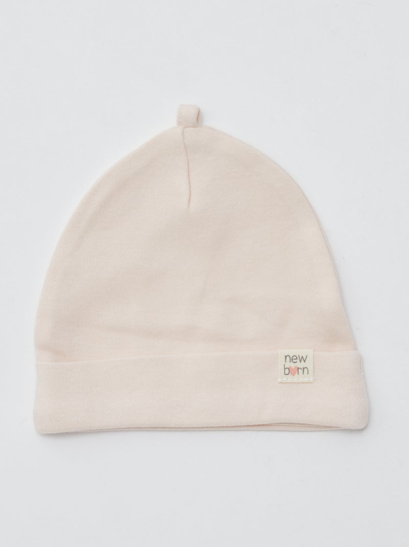 Pack de 2 gorros recién nacido BEIGE - Kiabi