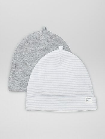 Pack de 2 gorros recién nacido