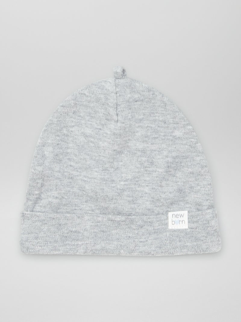 Pack de 2 gorros recién nacido GRIS - Kiabi
