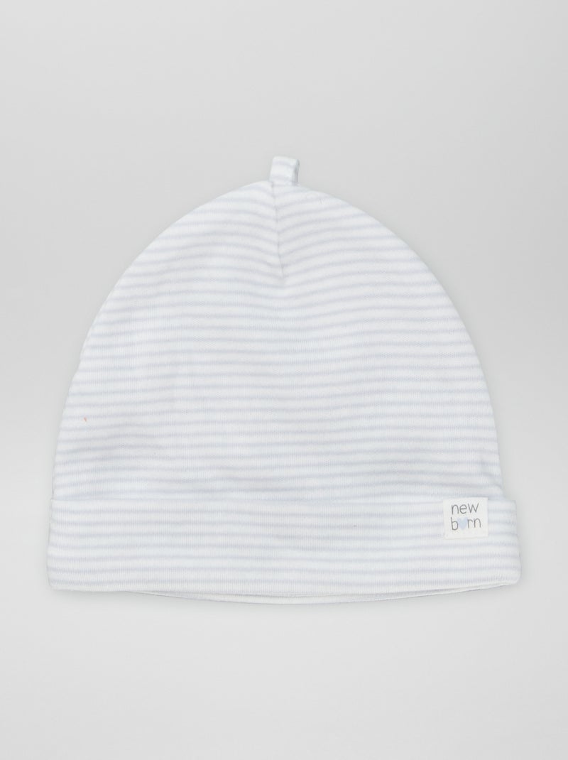 Pack de 2 gorros recién nacido GRIS - Kiabi