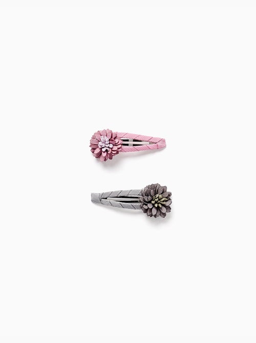 Pack de 2 horquillas con aplique de flor - Kiabi