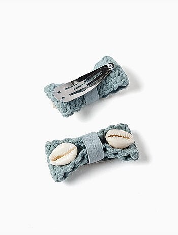 Pack de 2 horquillas con conchas cauri