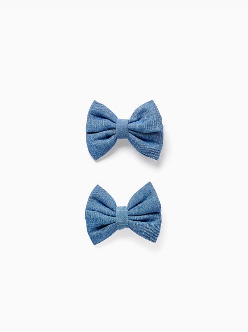 Pack de 2 horquillas con lazos vaqueros - Kiabi