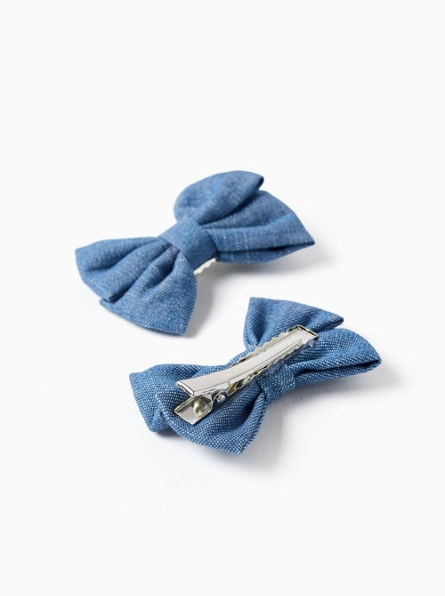 Pack de 2 horquillas con lazos vaqueros - Kiabi