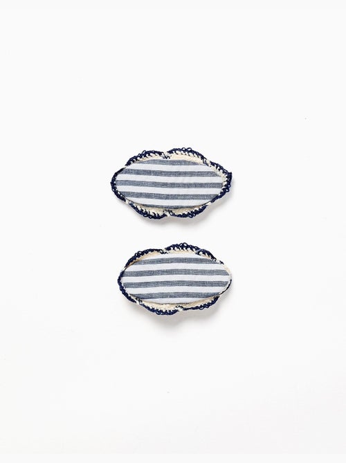 Pack de 2 horquillas ovaladas a rayas - Kiabi