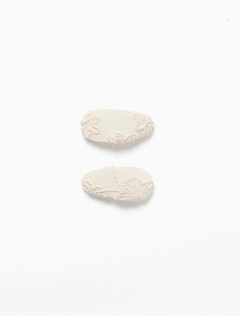 Pack de 2 horquillas ovaladas con bordado