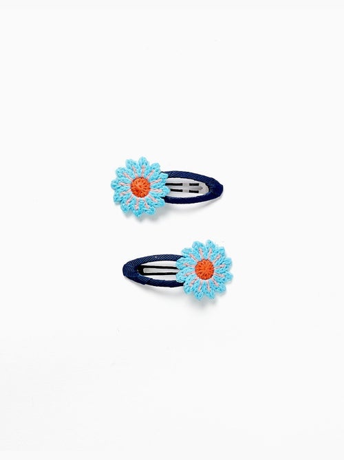 Pack de 2 horquillas para el pelo con flores de ganchillo - Kiabi