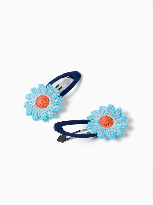 Pack de 2 horquillas para el pelo con flores de ganchillo - Kiabi