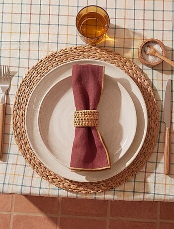 Pack de 2 manteles individuales/servilletas lisos 2 en 1 (32x40 cm) - Kiabi Home