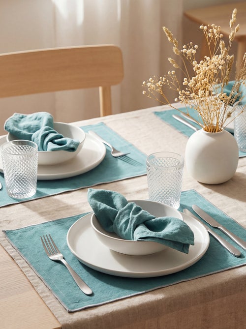 Pack de 2 individuales/servilletas lisos 2 en 1 (32x40 cm) - Kiabi Home - Kiabi