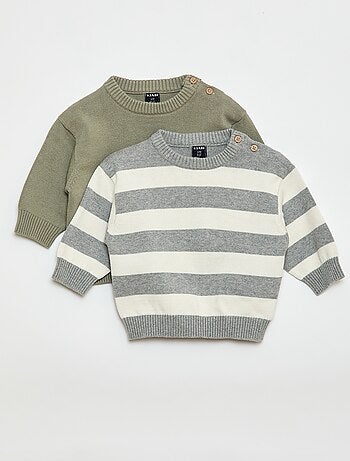 Pack de 2 jerséis de punto compacto