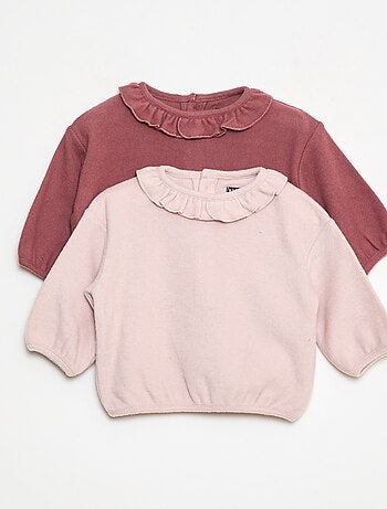 pack de 2 jerséis de punto con cuello fantasía