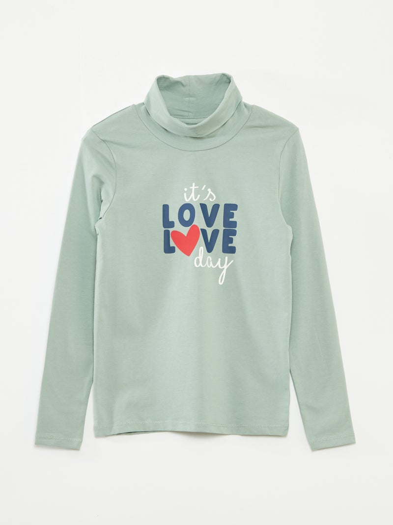 Pack de 2 jerséis finos con cuello vuelto Verde - Kiabi