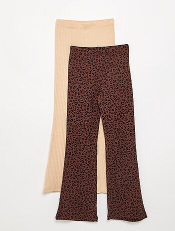 Pack de 2 leggings - 1 liso + 1 estampado