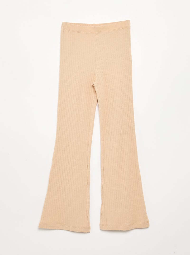 Pack de 2 leggings - 1 liso + 1 estampado Marron - Kiabi