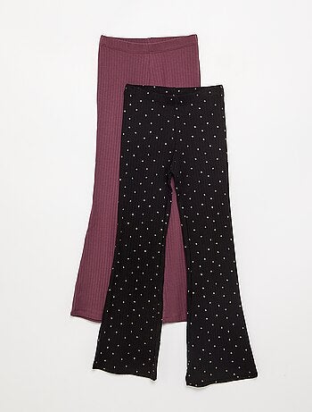 Pack de 2 leggings - 1 liso + 1 estampado