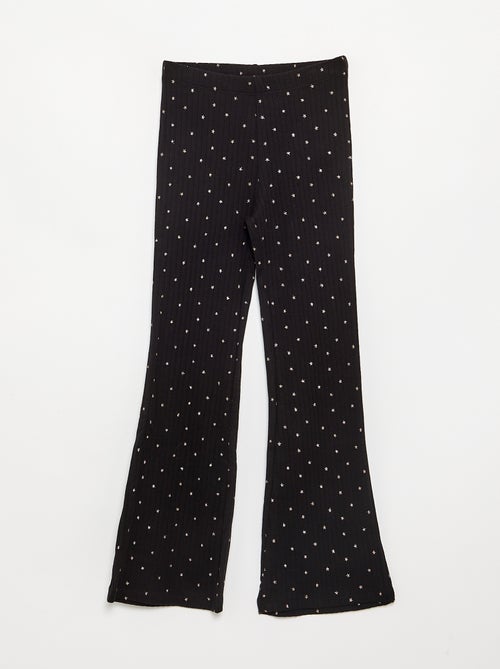 Pack de 2 leggings - 1 liso + 1 estampado - Kiabi Pack de 2 leggings - 1 liso + 1 estampado - Kiabi