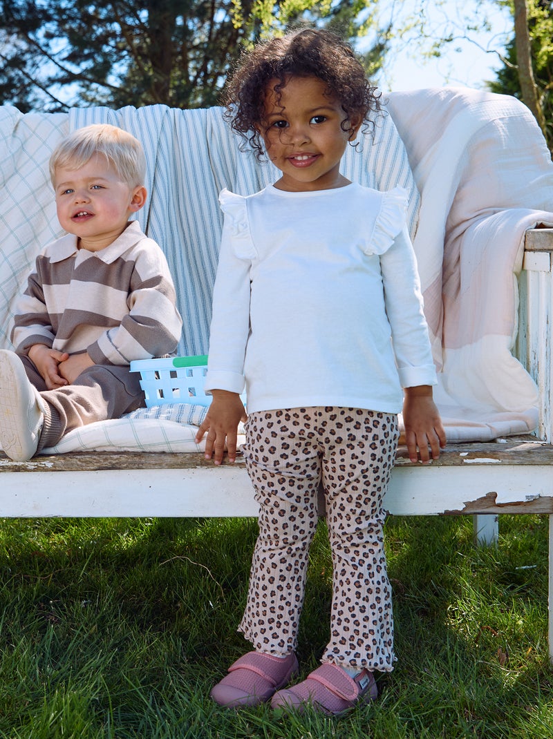 Pack de 2 leggings acampanados Beige - Kiabi