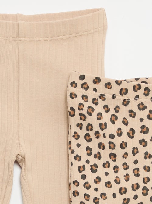 Pack de 2 leggings acampanados - Kiabi Pack de 2 leggings acampanados - Kiabi