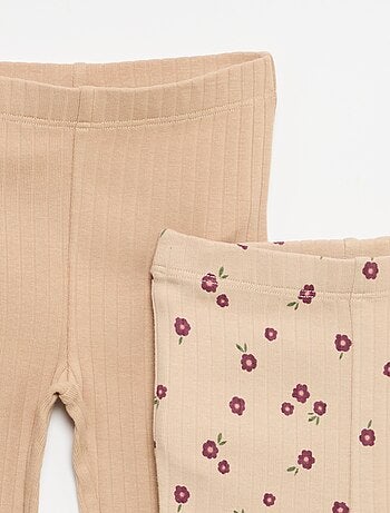 Pack de 2 leggings acampanados