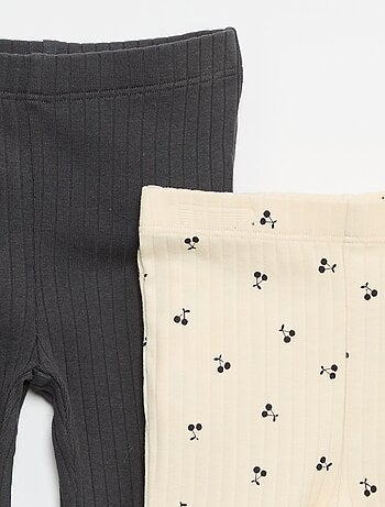 Pack de 2 leggings acampanados