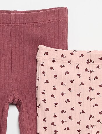 Pack de 2 leggings acampanados