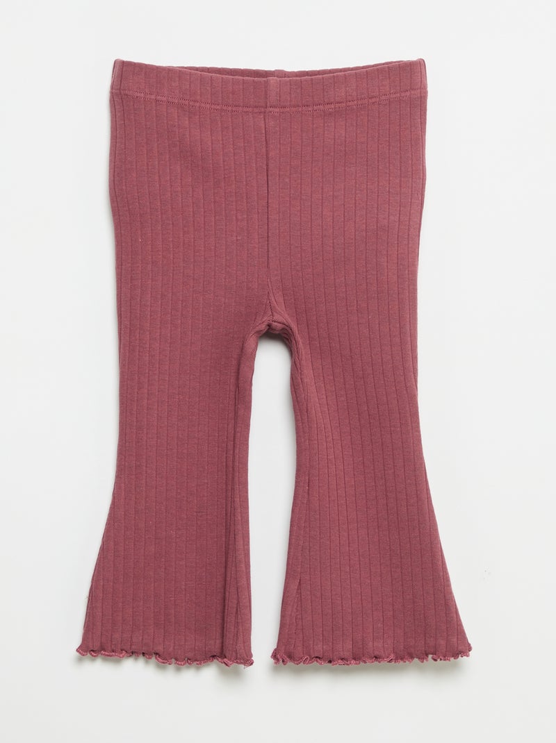 Pack de 2 leggings acampanados Rosa - Kiabi