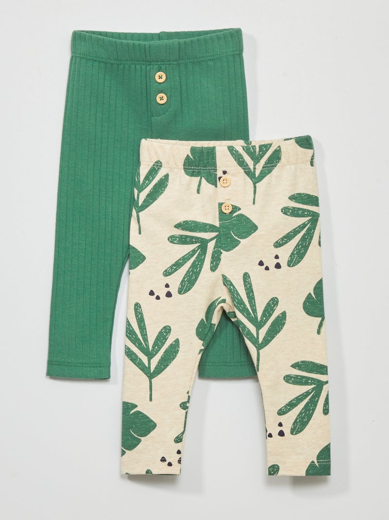 Pack de 2 leggings BEIGE - Kiabi