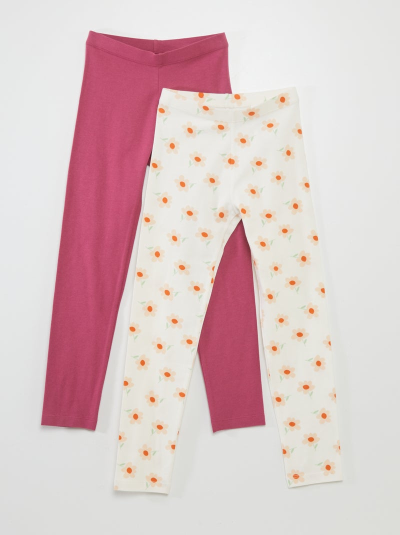 Pack de 2 leggings BLANCO - Kiabi