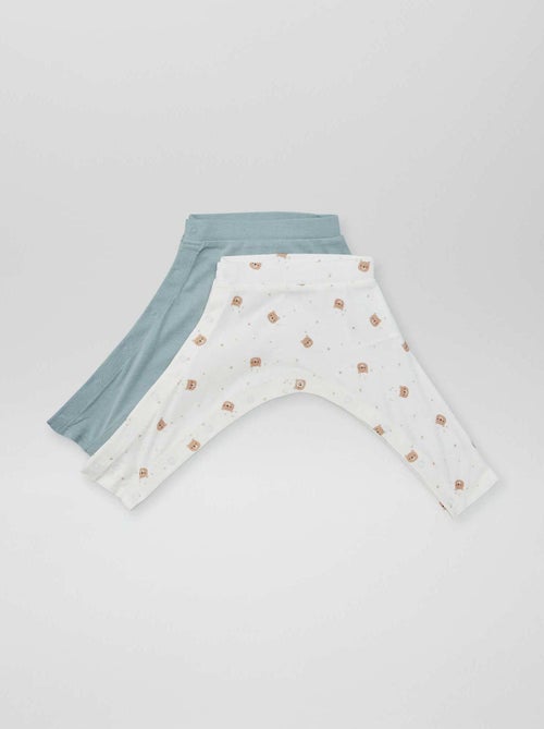 Pack de 2 leggings con botones a presión - colección fácil de poner - Kiabi