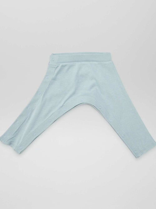 Pack de 2 leggings con botones a presión - colección fácil de poner - Kiabi