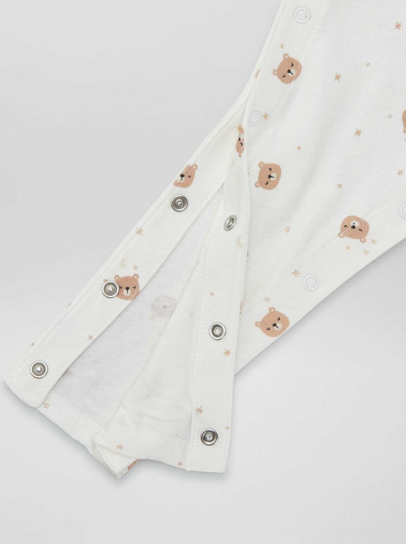 Pack de 2 leggings con botones a presión - colección fácil de poner AZUL - Kiabi