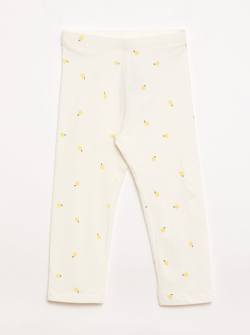 Pack de 2 leggings cortos Amarillo - Kiabi