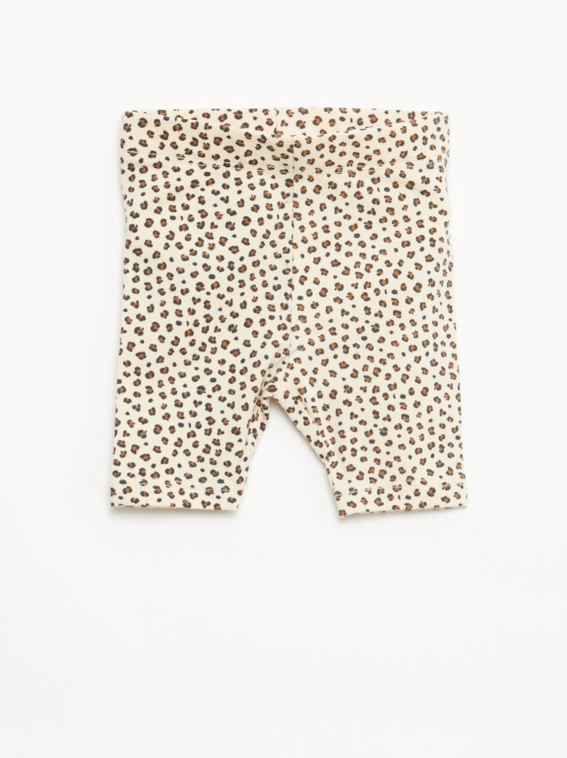 Pack de 2 leggings cortos Beige - Kiabi