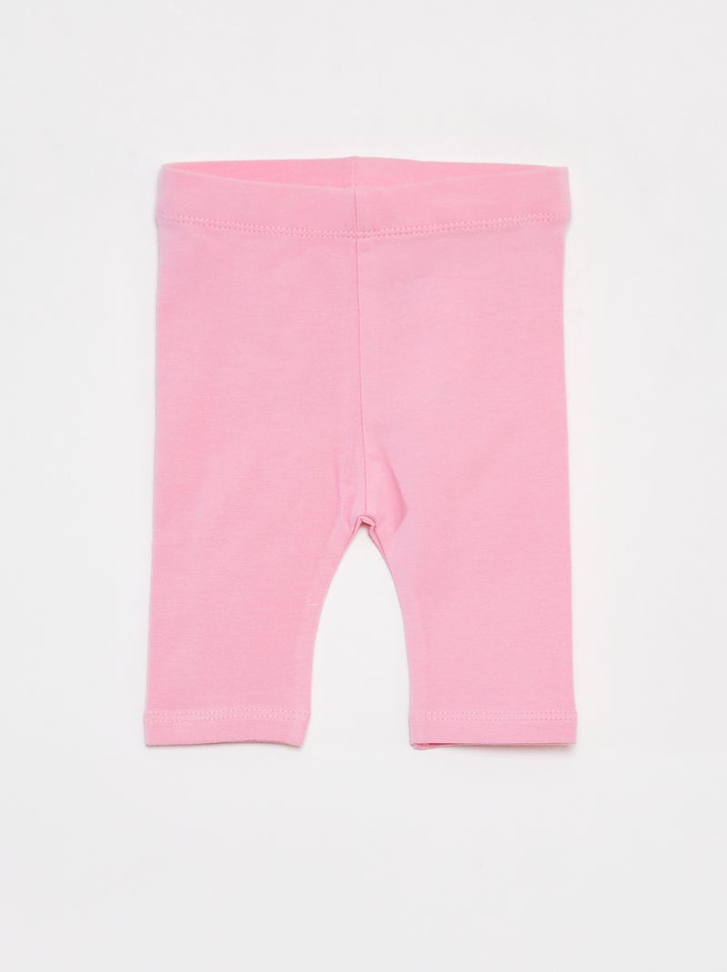 Pack de 2 leggings cortos ROSA - Kiabi