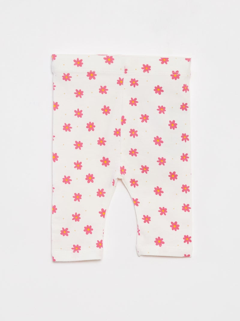 Pack de 2 leggings cortos ROSA - Kiabi