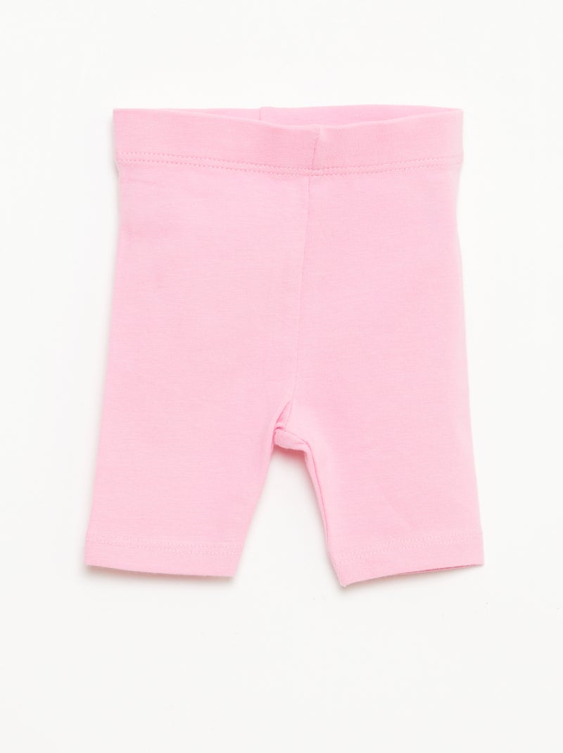 Pack de 2 leggings cortos Rosa - Kiabi