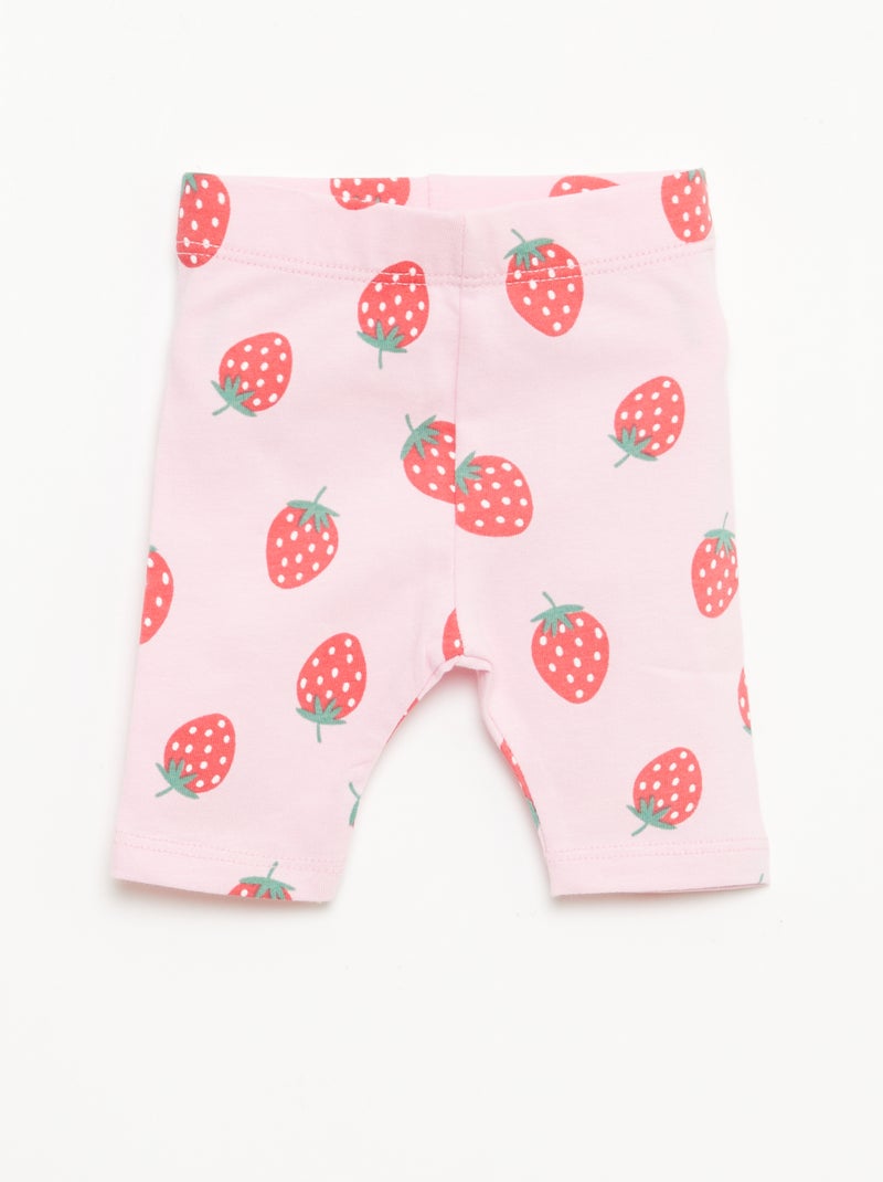 Pack de 2 leggings cortos Rosa - Kiabi